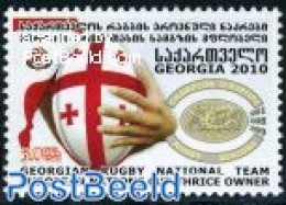 Georgia 2010 European Rugby Championship 1v, Mint NH, History - Sport - Europa Hang-on Issues - Rugby - Ideas Europeas