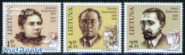 Lithuania 2011 Personalities 3v, Mint NH, Art - Authors - Self Portraits - Schrijvers
