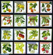 Barbados 2011 Definitives, Fruit 16v, Mint NH, Nature - Fruit - Fruits