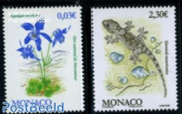 Monaco 2011 Definitives 2v, Mint NH, Nature - Flowers & Plants - Reptiles - Neufs