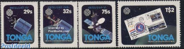 Tonga 1983 World Communication Year 4v, Mint NH, Science - Transport - Int. Communication Year 1983 - Stamps On Stamps.. - Télécom