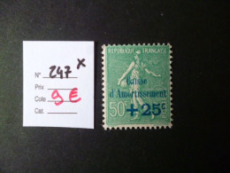Timbre France Neuf ** Caisse Amortissement N° 247 Cote 9 € - Unused Stamps