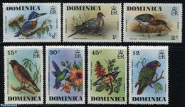 Dominica 1976 Birds 7v, Mint NH, Nature - Birds - Kingfishers - Hummingbirds - Dominikanische Rep.