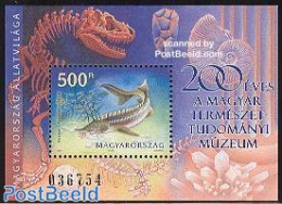 Hungary 2002 Fish S/s, Mint NH, Nature - Fish - Prehistoric Animals - Unused Stamps