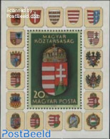 Hungary 1990 New Coat Of Arms S/s, Mint NH, History - Coat Of Arms - Nuovi