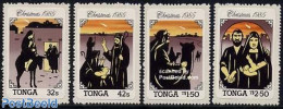 Tonga 1985 Christmas 4v, Mint NH, Religion - Christmas - Weihnachten