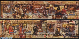 Hungary 2000 Millennium, History 2 S/s, Mint NH, History - Nature - Religion - Transport - History - Kings & Queens (R.. - Nuevos