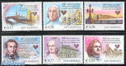 San Marino 2003 300 Years St Petersburg 6v, Mint NH, History - History - Art - Bridges And Tunnels - Unused Stamps