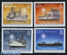 Saint Helena 2011 Christmas, Ships 4v, Mint NH, Religion - Transport - Christmas - Ships And Boats - Natale