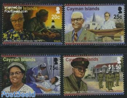 Cayman Islands 2011 Pioneers 4v, Mint NH, Health - History - Religion - Transport - Health - Militarism - Churches, Te.. - Militares