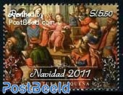 Peru 2011 Christmas 1v, Mint NH, Religion - Christmas - Art - Paintings - Natale