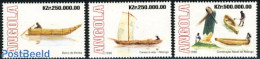 Angola 1998 Tradional Ships 3v, Mint NH, Transport - Ships And Boats - Barcos