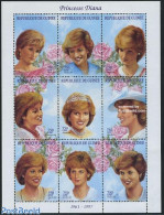 Guinea, Republic 1998 Death Of Diana 9v M/s, Mint NH, History - Charles & Diana - Kings & Queens (Royalty) - Familles Royales