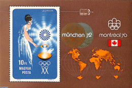 Hungary 1973 Olympic Games Munich-Montreal S/s, Mint NH, Sport - Transport - Olympic Games - Space Exploration - Nuovi