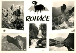 73356581 Rohace Panorama Hochgebirge Westliche Tatra Bergsee Wasserfall  - Slowakei