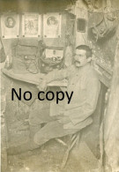 PHOTO FRANCAISE 285e RI  TELEPHONISTE AU LABYRINTHE ENTRE NEUVILLE ST VAAST ET ECURIE PRES ARRAS PAS DE CALAIS 1914 1918 - Krieg, Militär