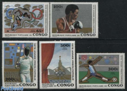 Congo Republic 1979 Preolympic Year 5v, Mint NH, Sport - Athletics - Boxing - Fencing - Olympic Games - Atletismo