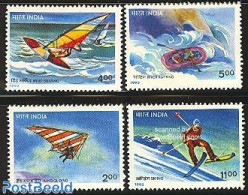 India 1992 Adventure Sports 4v, Mint NH, Sport - Kayaks & Rowing - Skiing - Sport (other And Mixed) - Ongebruikt