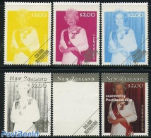 New Zealand 2001 Royal Visit Colour Separation 5v+final Stamp, Mint NH, History - Kings & Queens (Royalty) - Nuevos