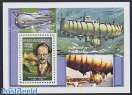 Congo Dem. Republic, (zaire) 2003 A. Piccard S/s, Mint NH, Transport - Ships And Boats - Barche