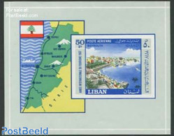 Lebanon 1967 Int. Tourism Year S/s, Mint NH, Various - Maps - Tourism - Geographie