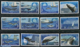 Aitutaki 2013 Whales & Ships 12v, Mint NH, Nature - Transport - Sea Mammals - Ships And Boats - Bateaux