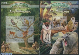 Niger 2013 Primates 2 S/s, Mint NH, Nature - Animals (others & Mixed) - Monkeys - Niger (1960-...)