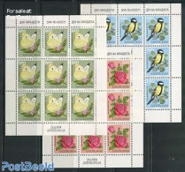 Yugoslavia 1974 Youth Day 3 M/s, Mint NH, Nature - Birds - Butterflies - Flowers & Plants - Roses - Ongebruikt