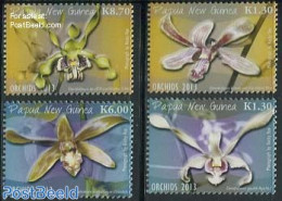 Papua New Guinea 2013 Orchids 4v, Mint NH, Nature - Flowers & Plants - Orchids - Papua New Guinea