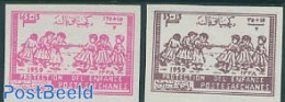 Afghanistan 1959 Child Welfare 2v Imperforated, Mint NH, Various - Toys & Children's Games - Afganistán