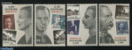 Denmark 2001 Hafnia 4v, Mint NH, History - Kings & Queens (Royalty) - Stamps On Stamps - Ongebruikt