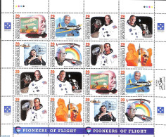 Micronesia 1994 Air & Space Pioneers M/s, Mint NH, Transport - Aircraft & Aviation - Space Exploration - Aviones