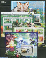 Guinea, Republic 2009 Charles Darwin 4 S/s, Mint NH, History - Nature - Explorers - Birds - Elephants - Monkeys - Orch.. - Erforscher