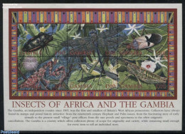 Gambia 2002 Insects 6v M/s, Mint NH, Nature - Insects - Gambia (...-1964)
