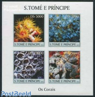 Sao Tome/Principe 2004 Corals 4v, M/s, Imperforated, Mint NH, Nature - Corals - São Tomé Und Príncipe