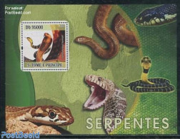 Sao Tome/Principe 2008 Snakes S/s, Mint NH, Nature - Reptiles - Snakes - Sao Tomé Y Príncipe