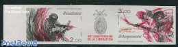 France 1984 Liberation Anniversay 2v+tab, Imperforated, Mint NH, History - World War II - Nuevos