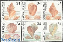 Marshall Islands 2002 Shells 6v [++], Mint NH, Nature - Shells & Crustaceans - Vie Marine