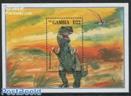 Gambia 1995 Tyrannosaurus S/s, Mint NH, Nature - Prehistoric Animals - Preistorici