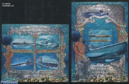 Mozambique 2013 Submarines 2 S/s, Mint NH, Transport - Ships And Boats - Bateaux