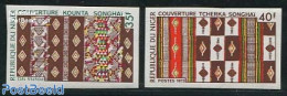 Niger 1973 Textile 2v, Imperforated, Mint NH, Various - Textiles - Textiles