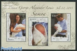 Samoa 2013 Royal Baby S/s, Mint NH, History - Kings & Queens (Royalty) - Royalties, Royals