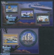 Guinea, Republic 2012 Ships 2 S/s, Mint NH, Transport - Ships And Boats - Bateaux