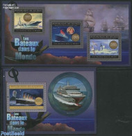 Guinea, Republic 2012 Ships 2 S/s, Mint NH, Transport - Ships And Boats - Titanic - Barcos