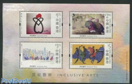 Hong Kong 2013 Paintings With Braille S/s, Mint NH, Health - Nature - Disabled Persons - Birds - Art - Modern Art (185.. - Unused Stamps