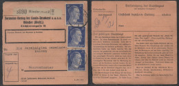 MÜNSTER - WESTF - DR / 1943 PAKETKARTE ==> MAURSMÜNSTER - ELSASS (ref 6846) - Storia Postale