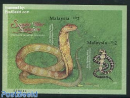 Malaysia 2002 Snakes S/s Imperforated, Mint NH, Nature - Snakes - Otros & Sin Clasificación