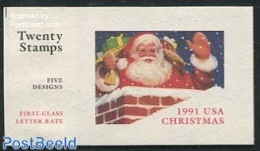 United States Of America 1991 Christmas Booklet, Mint NH, Religion - Christmas - Stamp Booklets - Nuovi