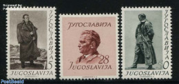 Yugoslavia 1952 J.B. Tito 60th Birthday 3v, Mint NH, History - Politicians - Ungebraucht
