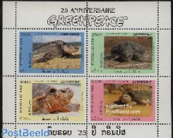 Laos 1996 Turtles, Greenpeace S/s, Mint NH, Nature - Greenpeace - Reptiles - Turtles - Protezione Dell'Ambiente & Clima